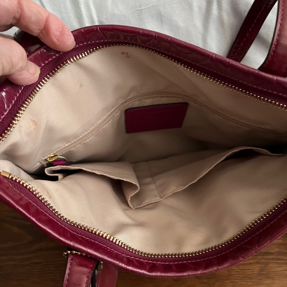 Coach Raspberry Tote Bag - Picture 2 of 5